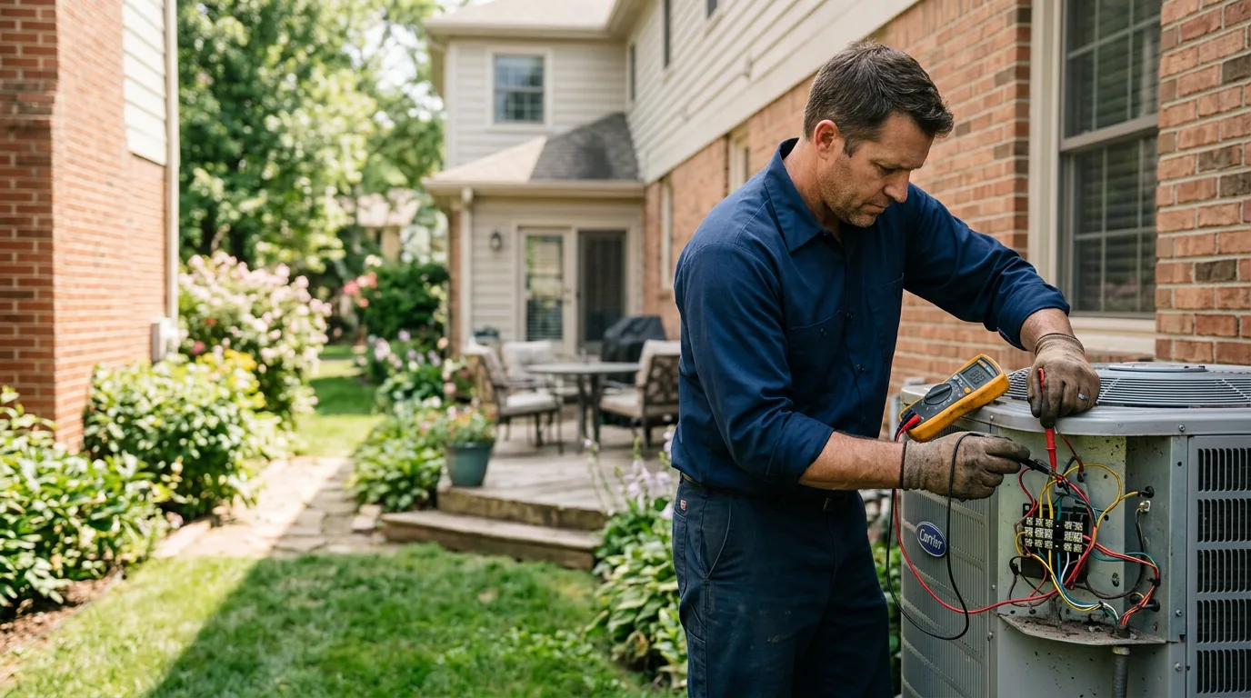 HVAC technician working near Pelham, NY